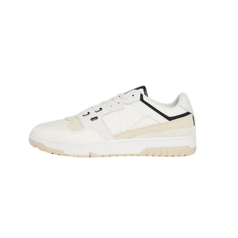 Tommy Hilfiger Sneakers Sneakers Uomo modello da basket in sezioni Bianco beige nero - Francavilla Moda