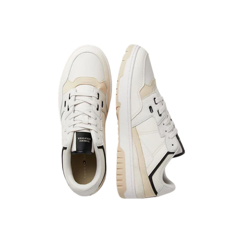 Tommy Hilfiger Sneakers Sneakers Uomo modello da basket in sezioni Bianco beige nero - Francavilla Moda