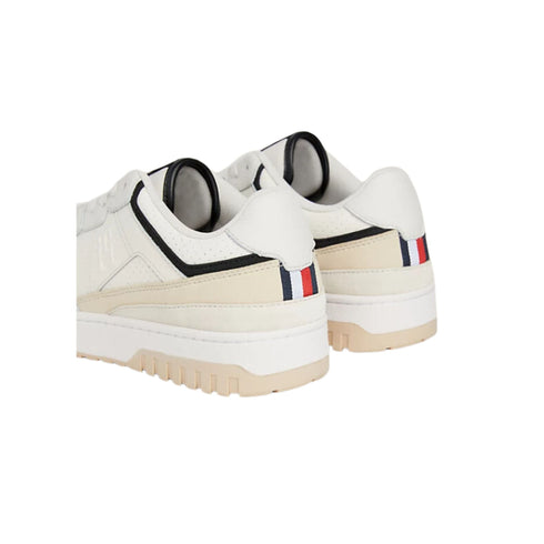 Tommy Hilfiger Sneakers Sneakers Uomo modello da basket in sezioni Bianco beige nero - Francavilla Moda