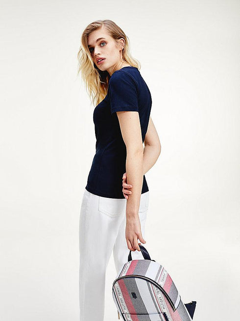 T-Shirt Donna WW26739 con scollatura tonda Blu TOMMY HILFIGER- Francavilla Moda