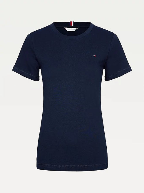 T-Shirt Donna WW26739 con scollatura tonda Blu TOMMY HILFIGER- Francavilla Moda