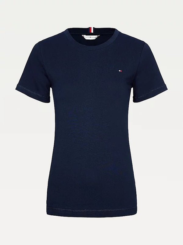 T-Shirt Donna WW26739 con scollatura tonda Blu TOMMY HILFIGER- Francavilla Moda