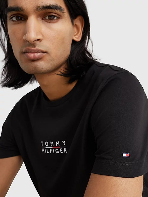 T-shirt Uomo a girocollo in cotone Nero TOMMY HILFIGER- Francavilla Moda