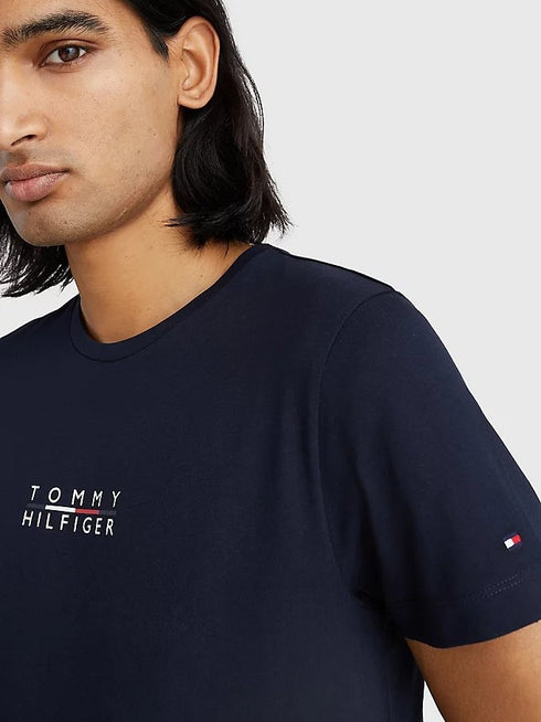 T-shirt Uomo a girocollo in cotone Blu TOMMY HILFIGER- Francavilla Moda