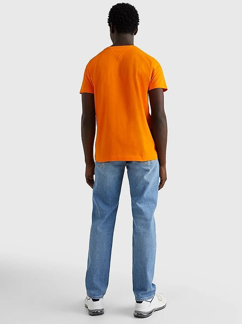 T-shirt Uomo a girocollo in cotone Arancio TOMMY HILFIGER- Francavilla Moda