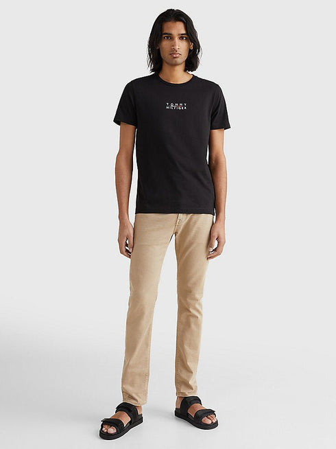 T-shirt Uomo a girocollo in cotone Nero TOMMY HILFIGER- Francavilla Moda