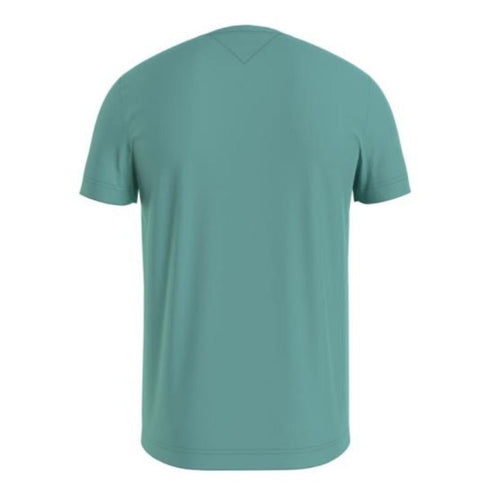 T-shirt Uomo con inserto a V e logo Verde polvere TOMMY HILFIGER- Francavilla Moda
