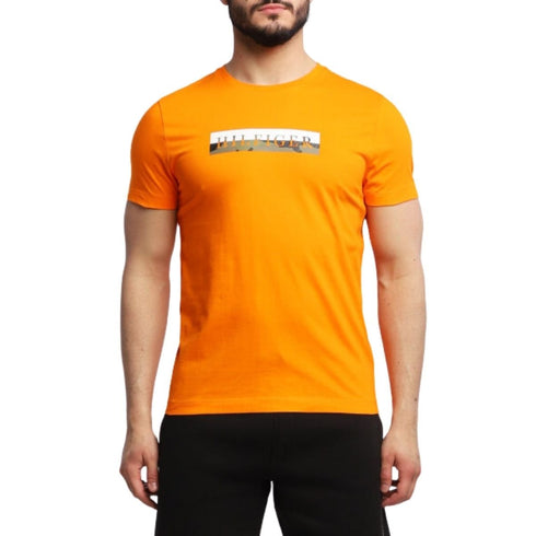 T-shirt Uomo con inserto camouflage Arancio TOMMY HILFIGER- Francavilla Moda