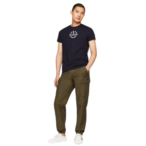 Tommy Hilfiger T-shirt T-shirt Uomo con logo stemma Blu P24-TOMMY HILFIGERMW34388-DW5-S - Francavilla Moda