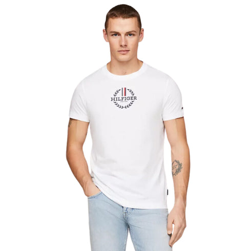 Tommy Hilfiger T-shirt T-shirt Uomo con logo stemma Bianco P24-TOMMY HILFIGERMW34388-YBR-S - Francavilla Moda