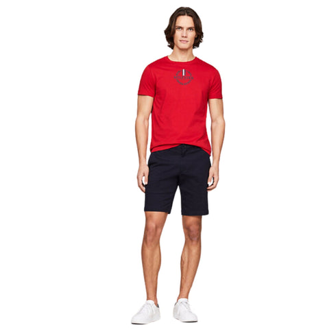 Tommy Hilfiger T-shirt T-shirt Uomo con logo stemma Rosso P24-TOMMY HILFIGERMW34388-XLG-S - Francavilla Moda