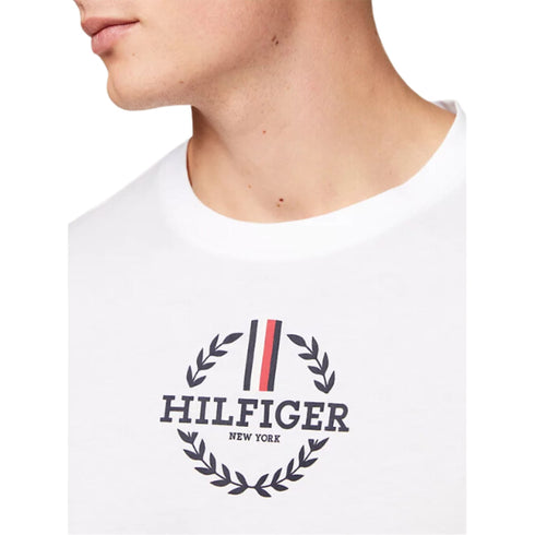 Tommy Hilfiger T-shirt T-shirt Uomo con logo stemma Bianco P24-TOMMY HILFIGERMW34388-YBR-S - Francavilla Moda
