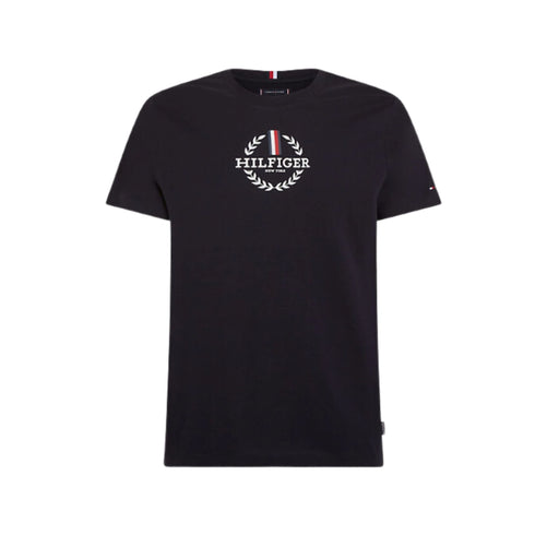 Tommy Hilfiger T-shirt T-shirt Uomo con logo stemma Blu P24-TOMMY HILFIGERMW34388-DW5-S - Francavilla Moda