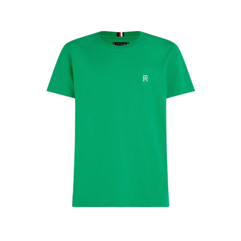Tommy Hilfiger T-shirt T-shirt Uomo con monogram TH ricamato Verde P24-TOMMY HILFIGERMW33987-L4B-S - Francavilla Moda