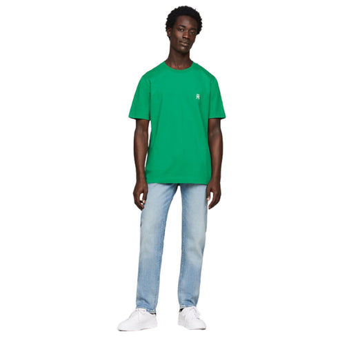 Tommy Hilfiger T-shirt T-shirt Uomo con monogram TH ricamato Verde P24-TOMMY HILFIGERMW33987-L4B-S - Francavilla Moda