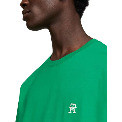Tommy Hilfiger T-shirt T-shirt Uomo con monogram TH ricamato Verde P24-TOMMY HILFIGERMW33987-L4B-S - Francavilla Moda