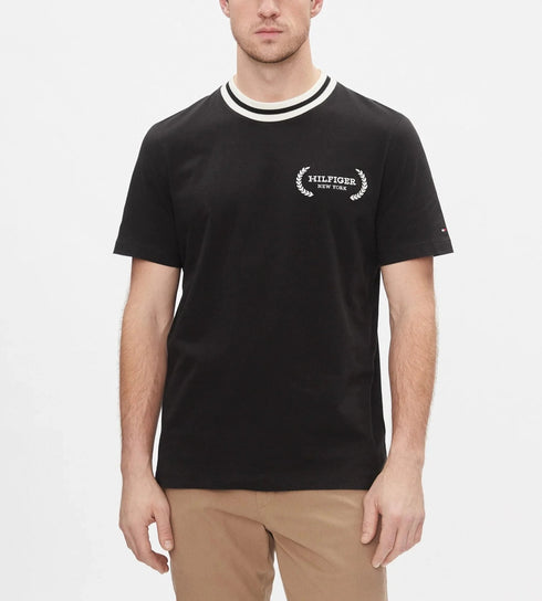 Tommy Hilfiger T-shirt T-shirt Uomo con righe a contrasto Nero P24-TOMMY HILFIGERMW33681-BDS-M - Francavilla Moda