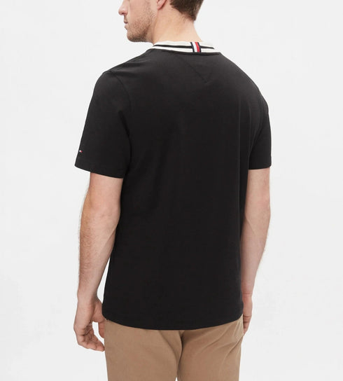 Tommy Hilfiger T-shirt T-shirt Uomo con righe a contrasto Nero P24-TOMMY HILFIGERMW33681-BDS-M - Francavilla Moda