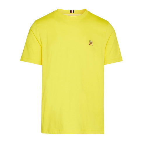 T-shirt Uomo in tinta unita Giallo Tommy Hilfiger- Francavilla Moda