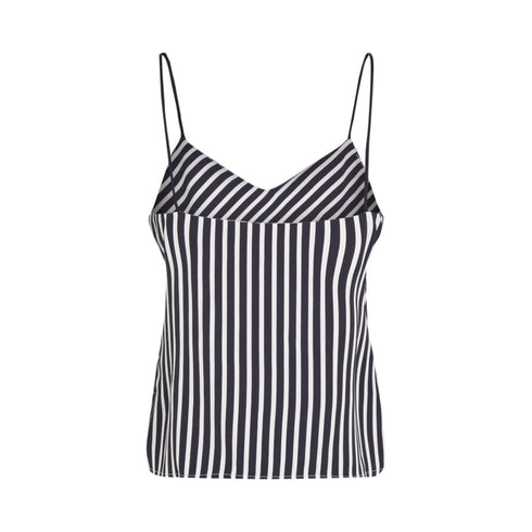 TOMMY HILFIGER Top Top Donna con motivo a righe Blu - Francavilla Moda