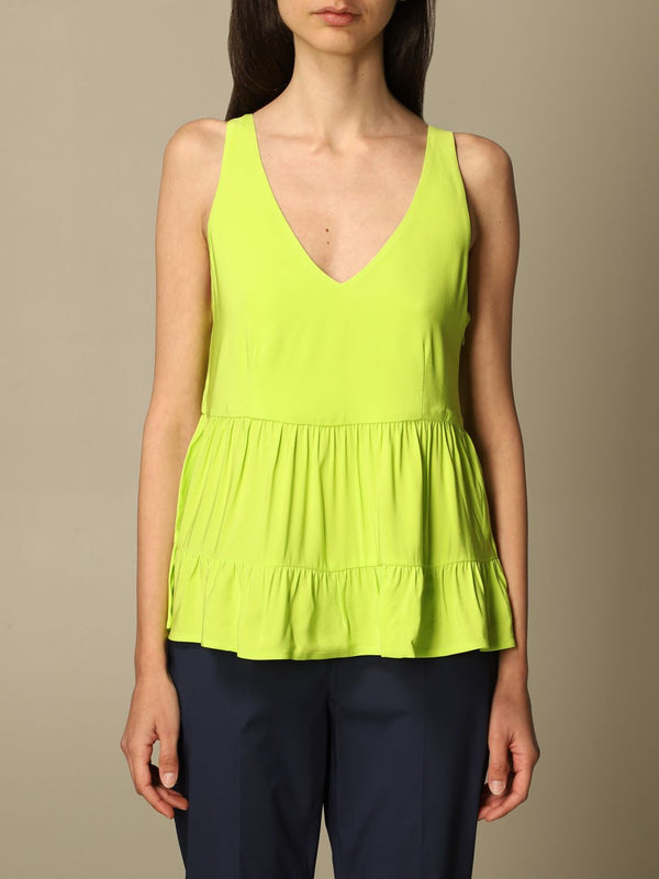Top Donna 211TT2166 con balze Lime TWINSET- Francavilla Moda