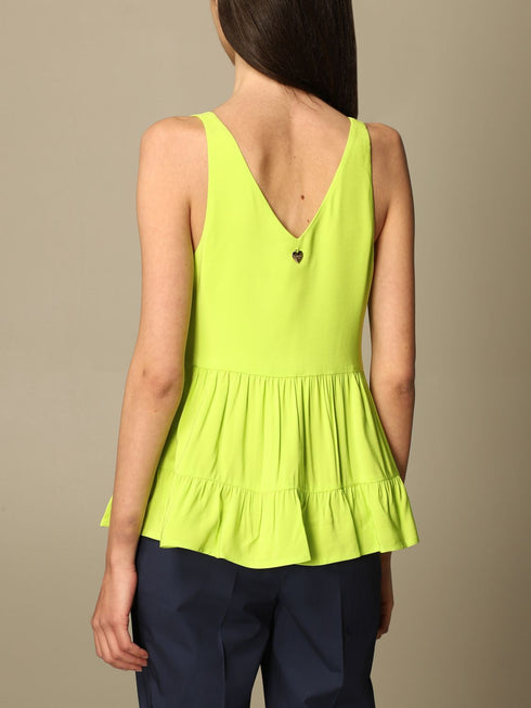 Top Donna 211TT2166 con balze Lime TWINSET- Francavilla Moda