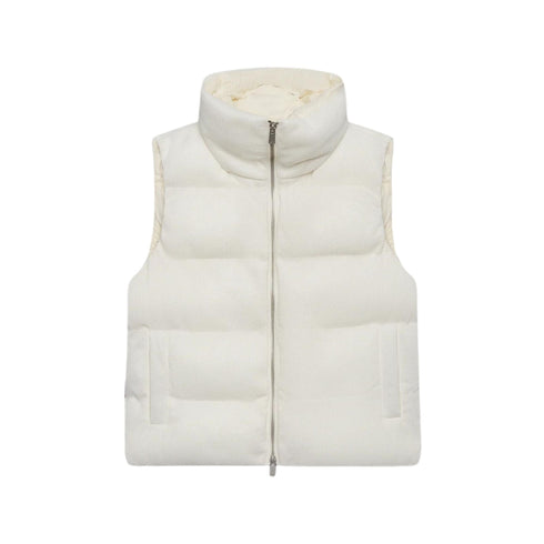 Unity Piumino smanicato Piumino smanicato Donna PAGE a collo alto Bianco - Francavilla Moda