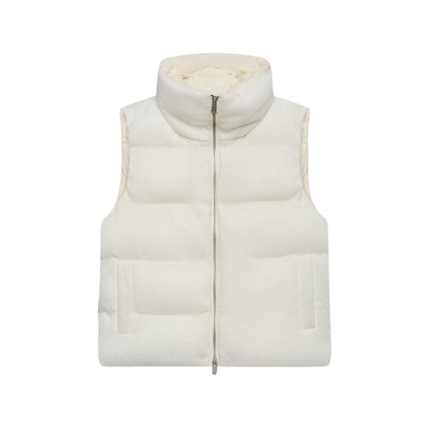 Unity Piumino smanicato Piumino smanicato Donna PAGE a collo alto Bianco - Francavilla Moda