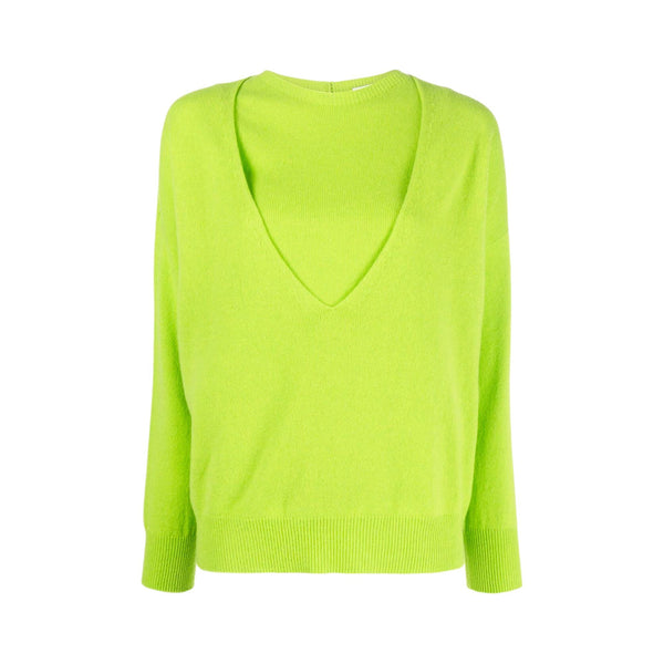 Maglia Donna scollo V in puro cashmere Limone Vanisè- Francavilla Moda