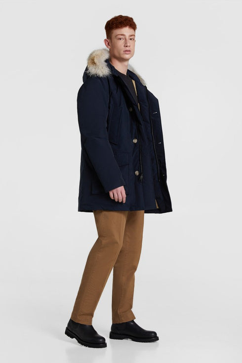 Arctic Parka DF Uomo con pelliccia removibile Blu Woolrich- Francavilla Moda