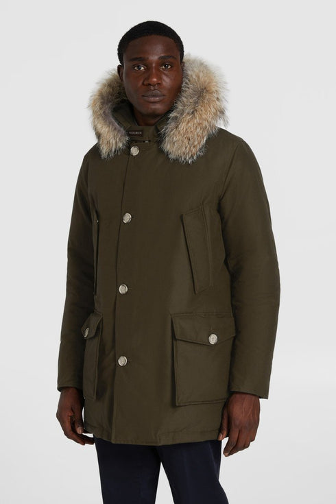 Arctic Parka DF Uomo con pelliccia removibile Verde Woolrich- Francavilla Moda