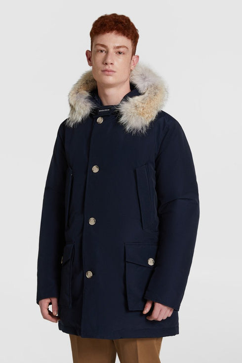 Arctic Parka DF Uomo con pelliccia removibile Blu Woolrich- Francavilla Moda