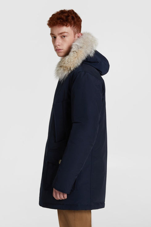Arctic Parka DF Uomo con pelliccia removibile Blu Woolrich- Francavilla Moda