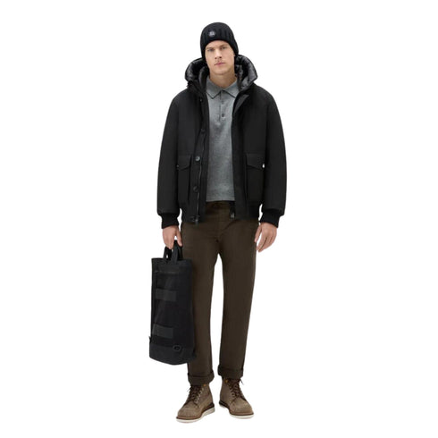Woolrich Bomber Bomber Uomo Polar Nero - Francavilla Moda