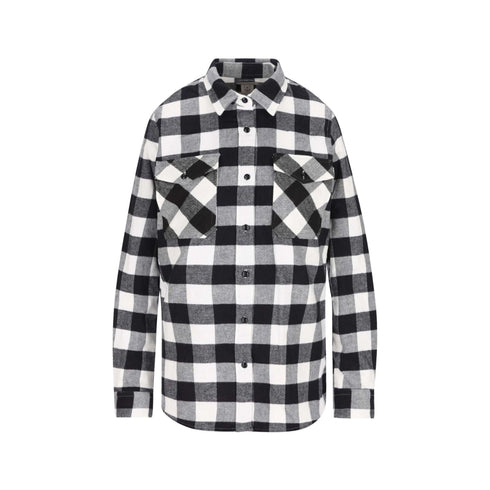 Camicia Donna Check Buffalo Nero WOOLRICH- Francavilla Moda