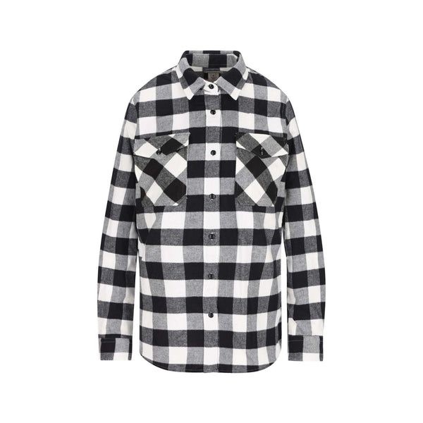 Camicia Donna Check Buffalo Nero WOOLRICH- Francavilla Moda