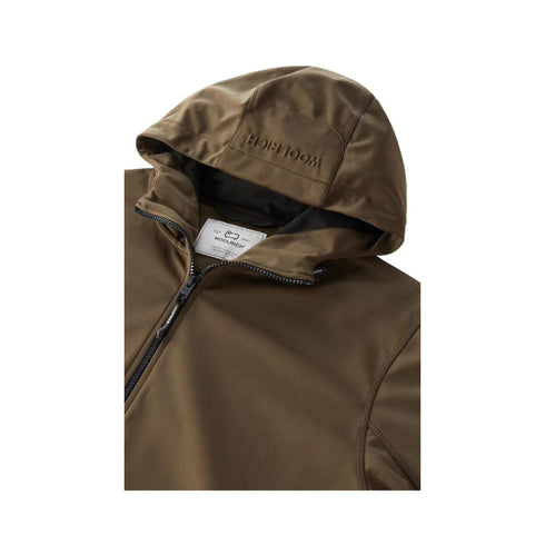 Giubbino Uomo in tessuto Softshell Verde WOOLRICH- Francavilla Moda