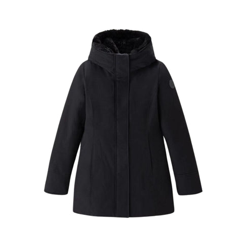 Woolrich Parka medio Parka Donna Boulder Nero - Francavilla Moda