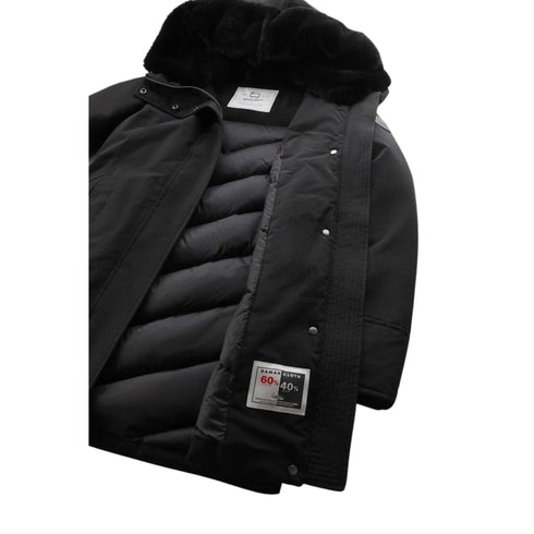 Woolrich Parka medio Parka Donna Boulder Nero - Francavilla Moda