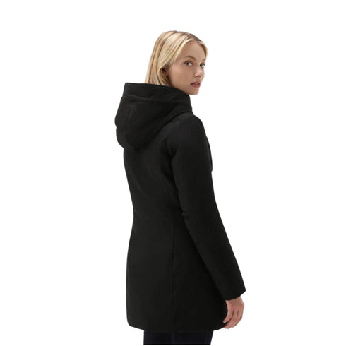 Woolrich Parka medio Parka Donna Boulder Nero - Francavilla Moda