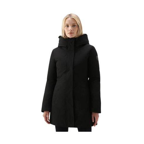 Woolrich Parka medio Parka Donna Boulder Nero - Francavilla Moda