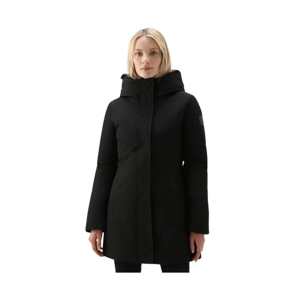 Woolrich Parka medio Parka Donna Boulder Nero - Francavilla Moda