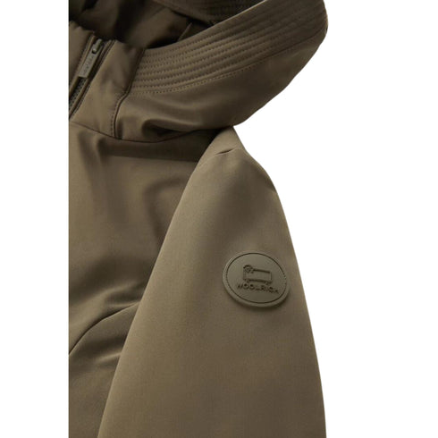 Woolrich Parka lungo Parka Donna Firth con logo gommato Militare A23-WOOLRICHCFWWOU0889FRUT3496-614-S - Francavilla Moda