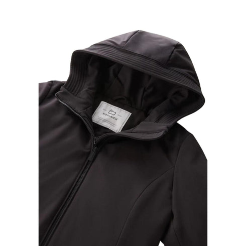 Woolrich Parka lungo Parka Donna Firth con logo gommato Nero - Francavilla Moda