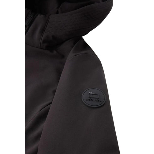 Woolrich Parka lungo Parka Donna Firth con logo gommato Nero - Francavilla Moda