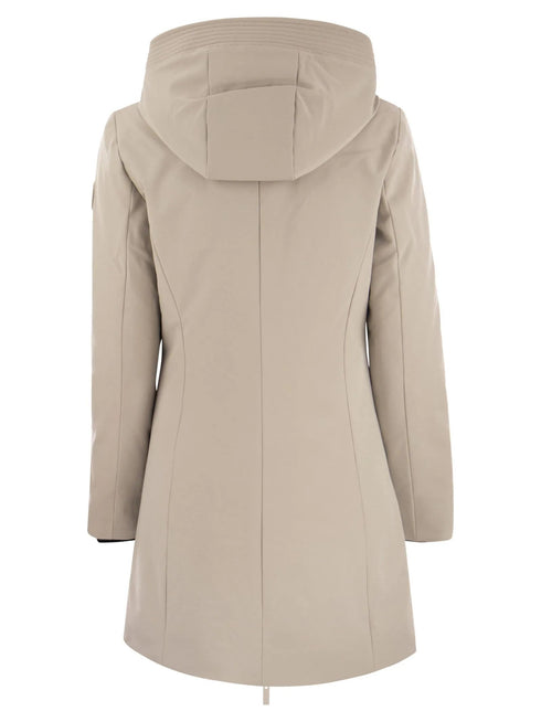 Parka Donna Firth con logo gommato Mastice Woolrich- Francavilla Moda