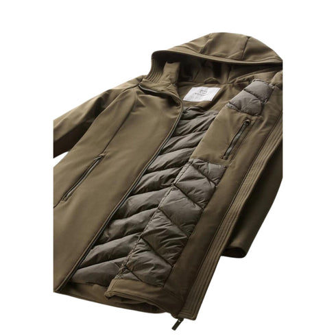 Woolrich Parka lungo Parka Donna Firth con logo gommato Militare A23-WOOLRICHCFWWOU0889FRUT3496-614-S - Francavilla Moda
