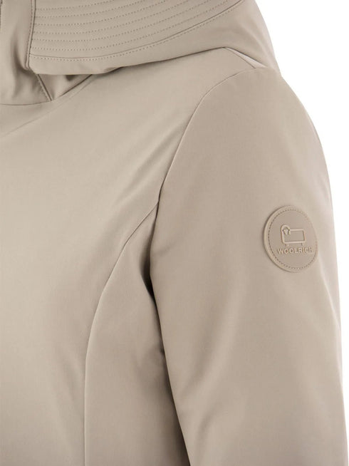 Parka Donna Firth con logo gommato Mastice Woolrich- Francavilla Moda