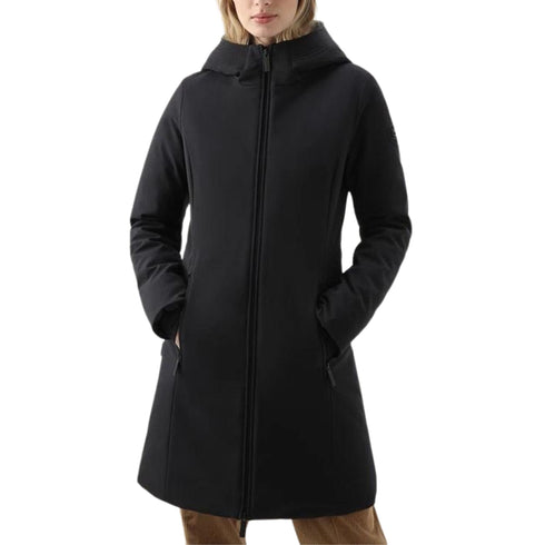 Parka Donna Firth in Softshell Nero WOOLRICH- Francavilla Moda