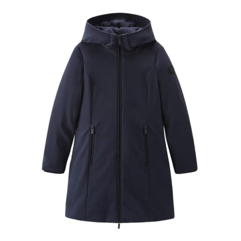 Parka Donna Firth in Softshell Blu WOOLRICH- Francavilla Moda